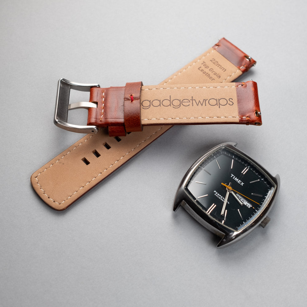Leather Watchband – 22mm with Quick Release