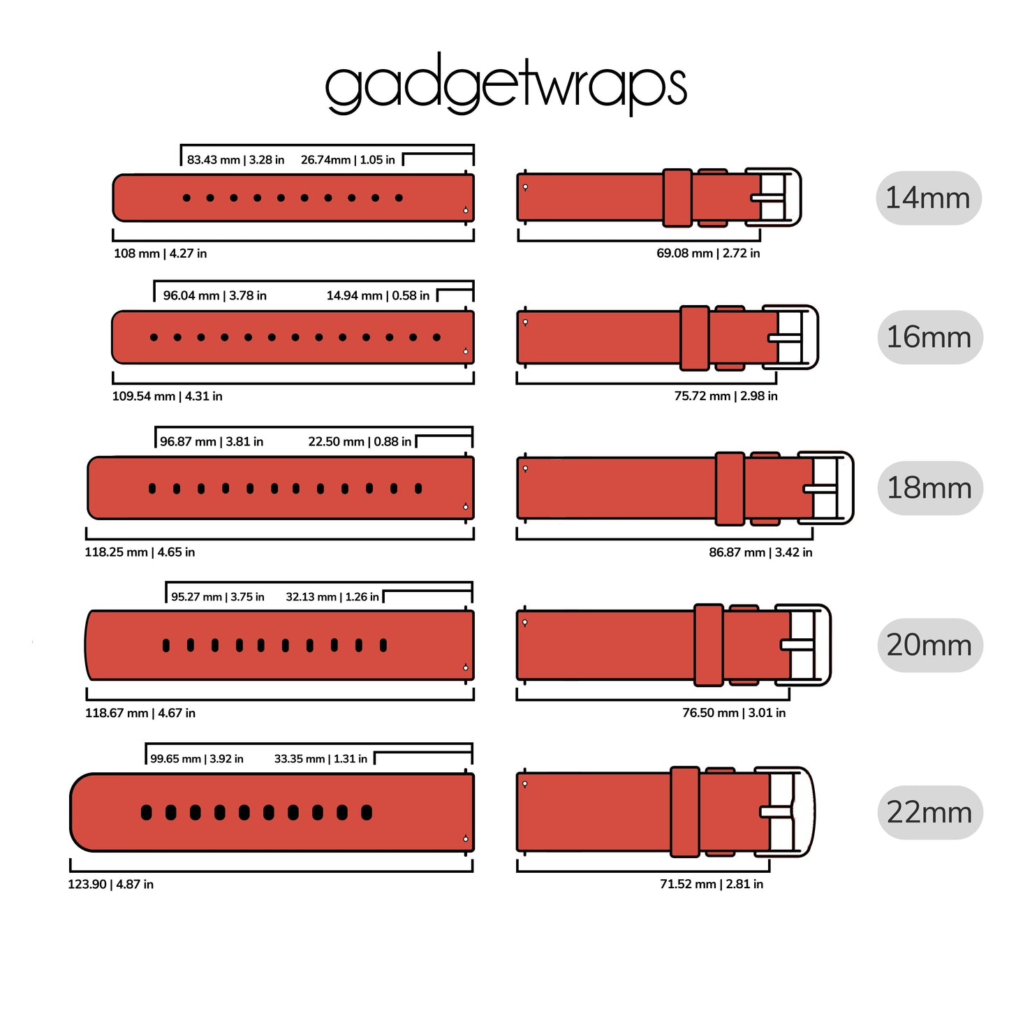 Silicone Watchband - 19mm with Quick Release