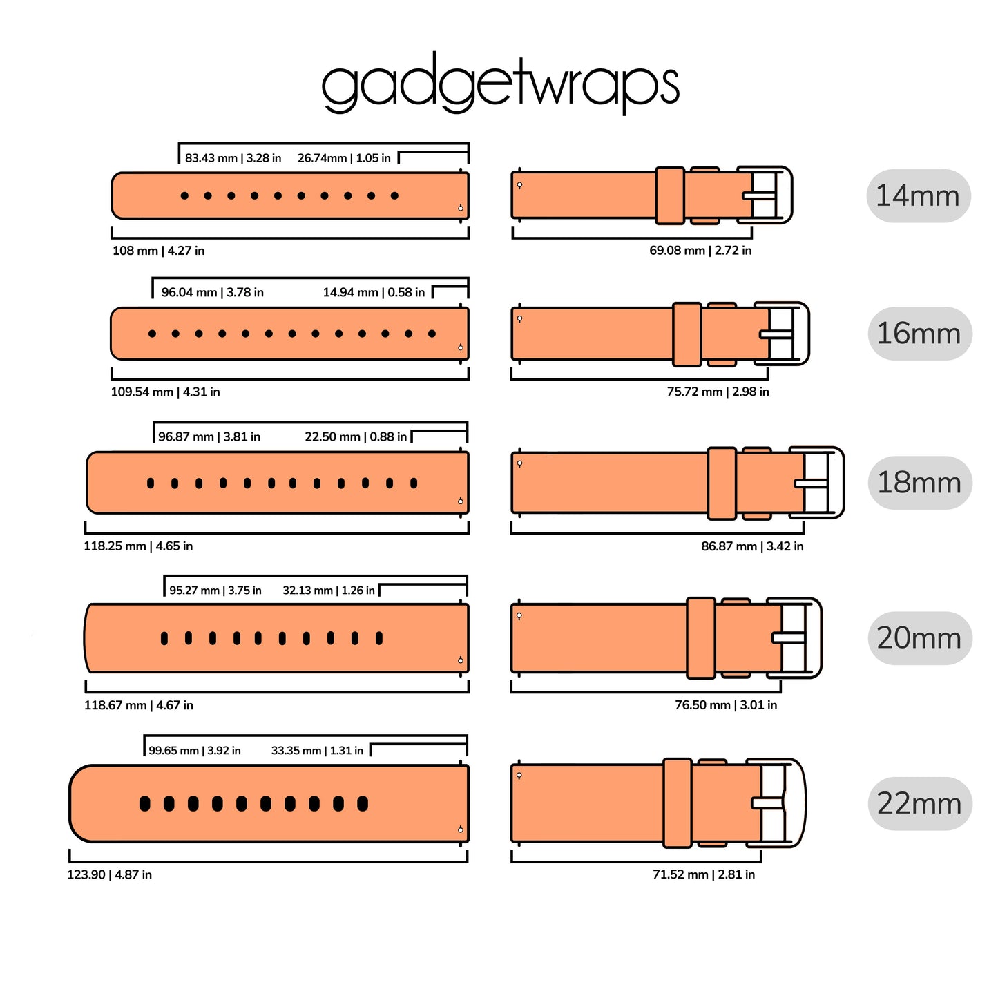 Silicone Watchband - 19mm with Quick Release