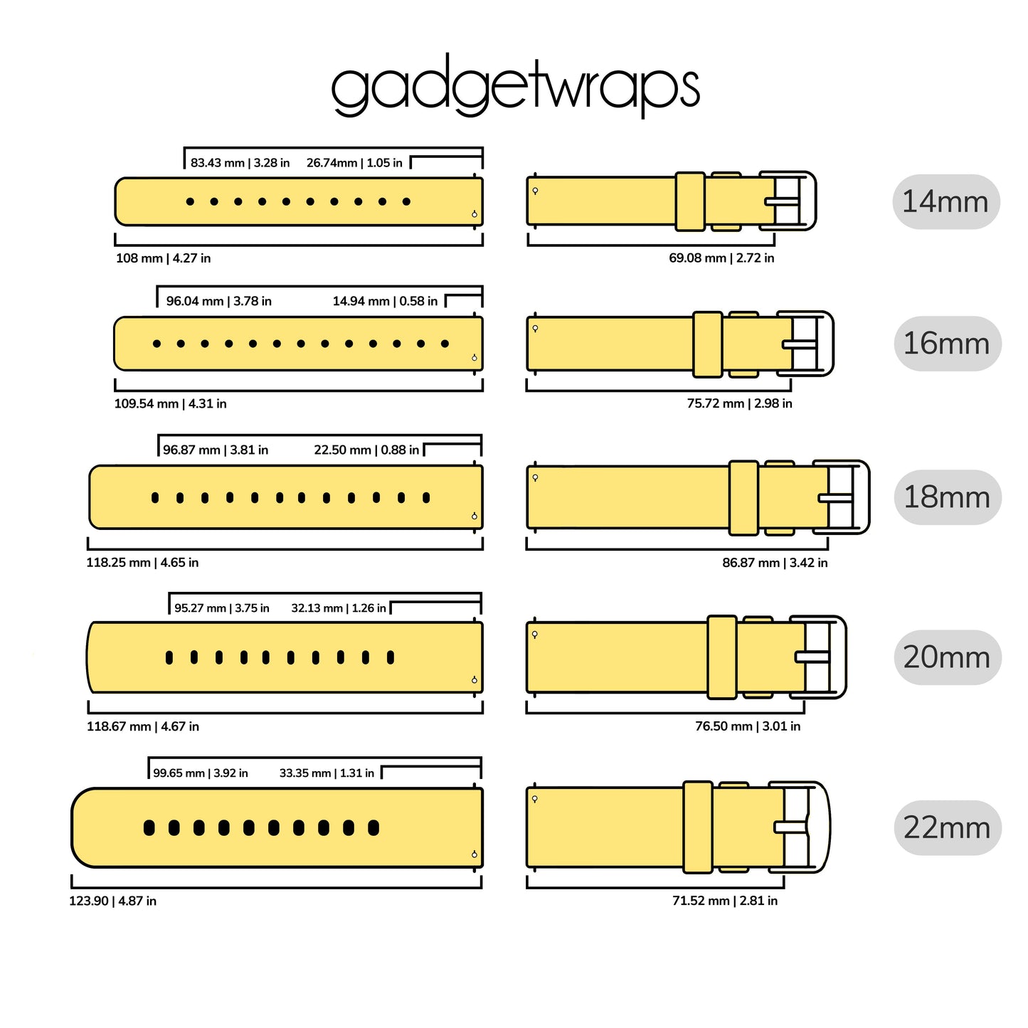 Silicone Watchband - 19mm with Quick Release