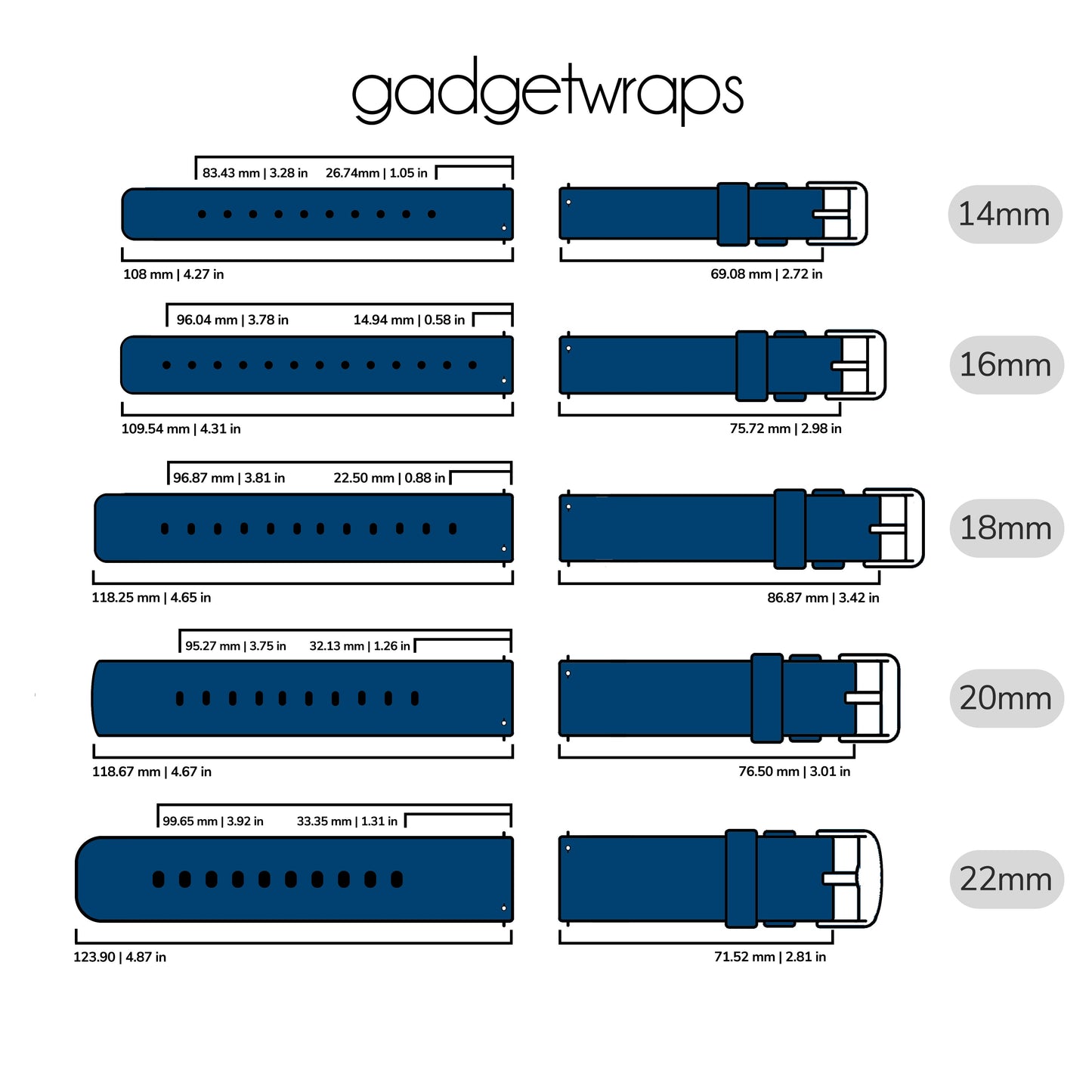 Silicone Watchband - 19mm with Quick Release