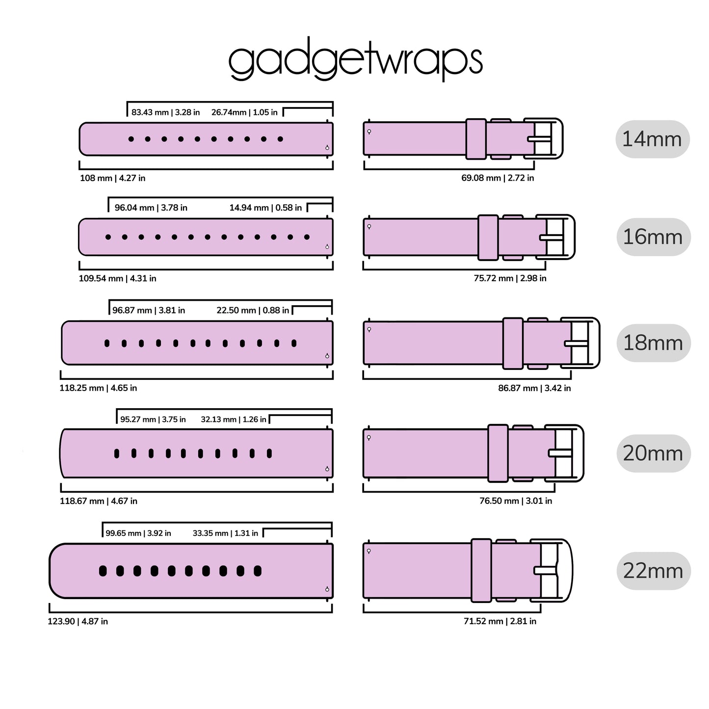 Silicone Watchband - 19mm with Quick Release