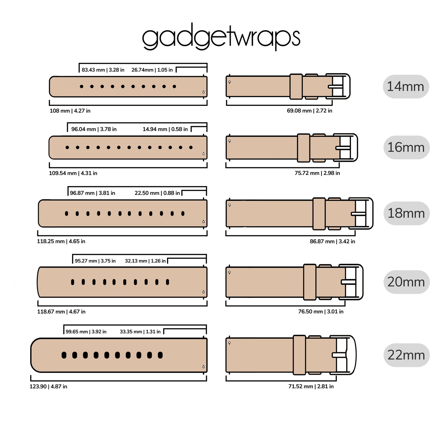 Silicone Watchband - 19mm with Quick Release