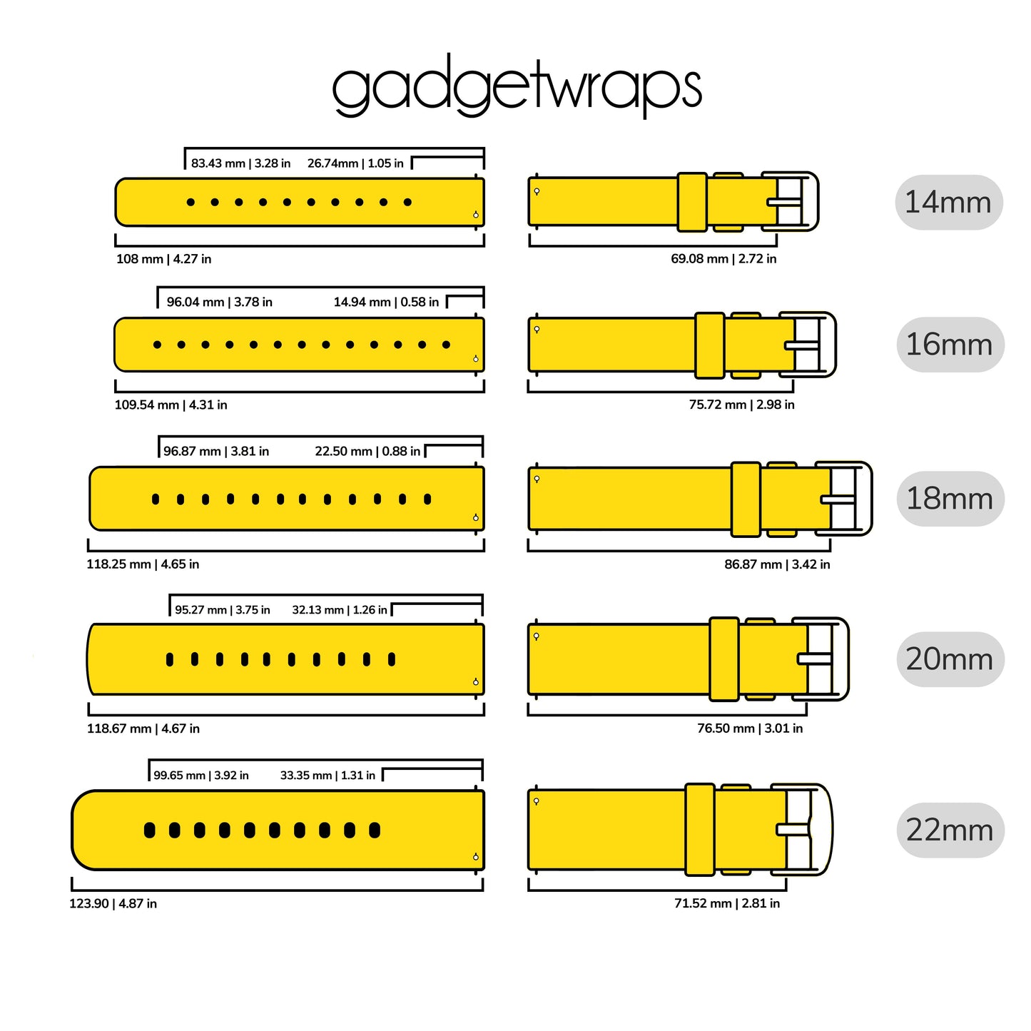 Silicone Watchband - 19mm with Quick Release